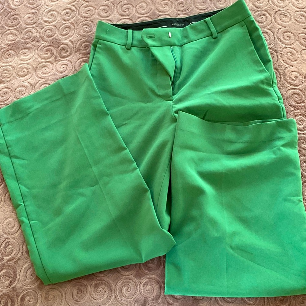 ANN TAYLOR Green Dress Pants